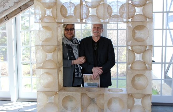 Wilton couple Rhonda Brown and Tom Grotta inside their home gallery at 276 Ridgefield Road.
