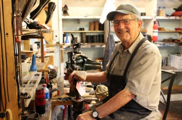 Chris Kydes, 77, is in his 45th year of heading his family-run business, Wilton Shoemaker.
